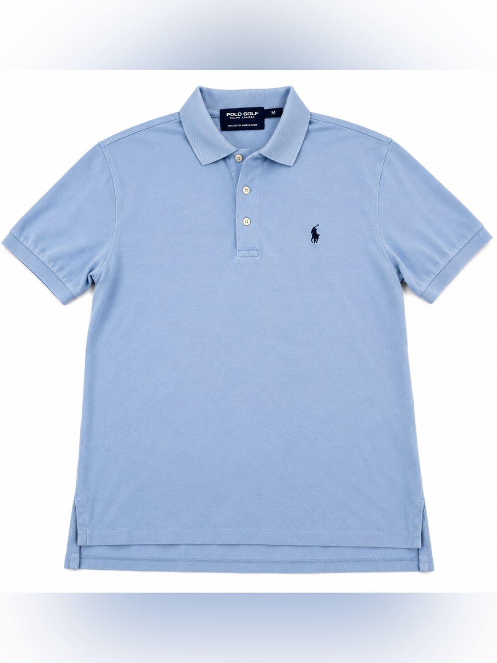 Polo Golf Ralph Lauren Men’s Medium Blue 100% Cotton Short Sleeve Polo Shirt
